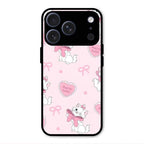 Cute Kitty Bliss Glass Case Cover For iPhone 17 Pro Max