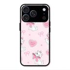 Cute Kitty Bliss Glass Case Cover For iPhone 17 Pro