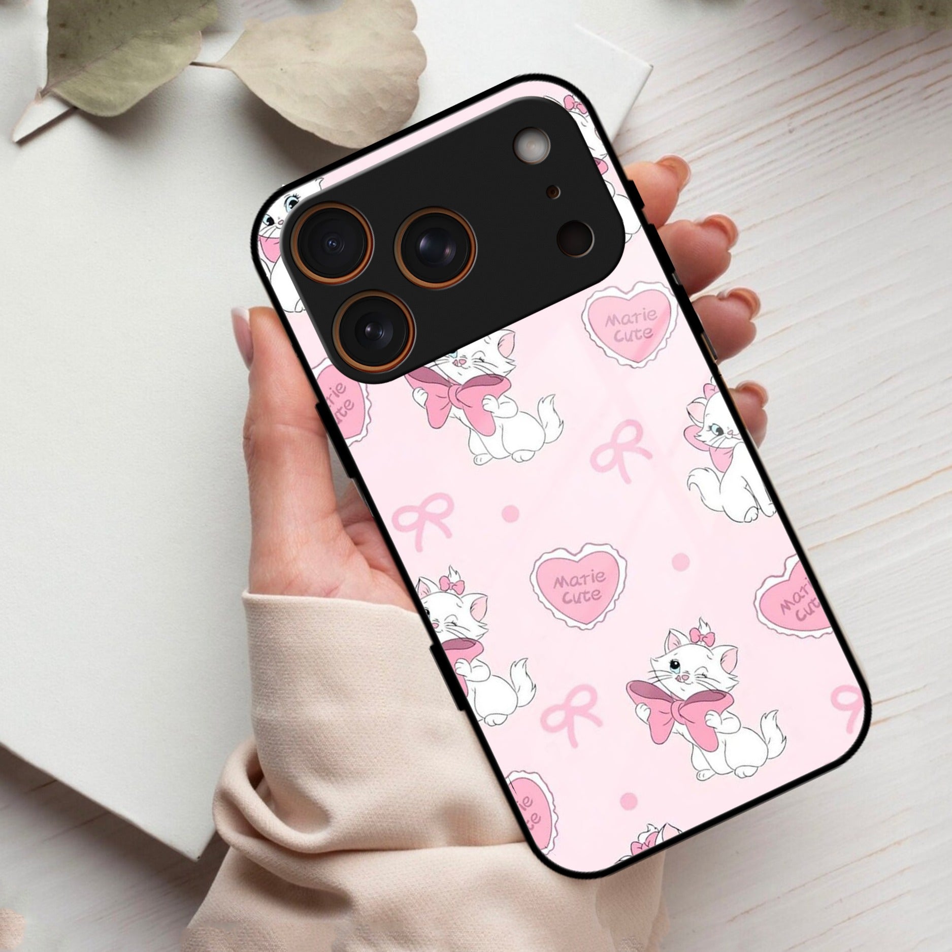 Cute Kitty Bliss Glass Case Cover For iPhone 17 Pro Max