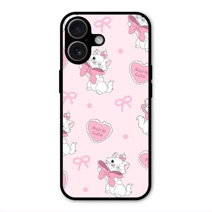 Cute Kitty Bliss Glass Case Cover For iPhone 17