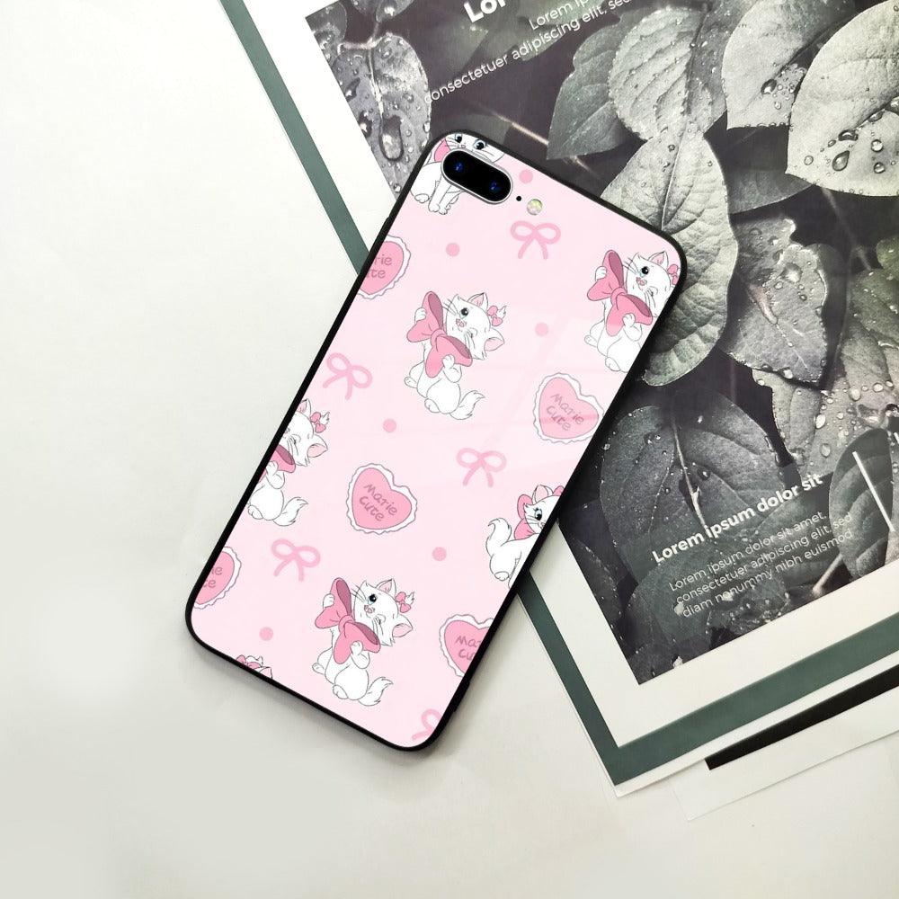 Cute Kitty Bliss Glass Case Cover For iPhone - ShopOnCliQ