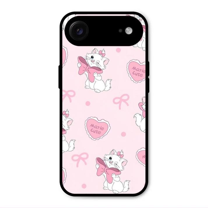 Cute Kitty Bliss Glass Case Cover For iPhone Air
