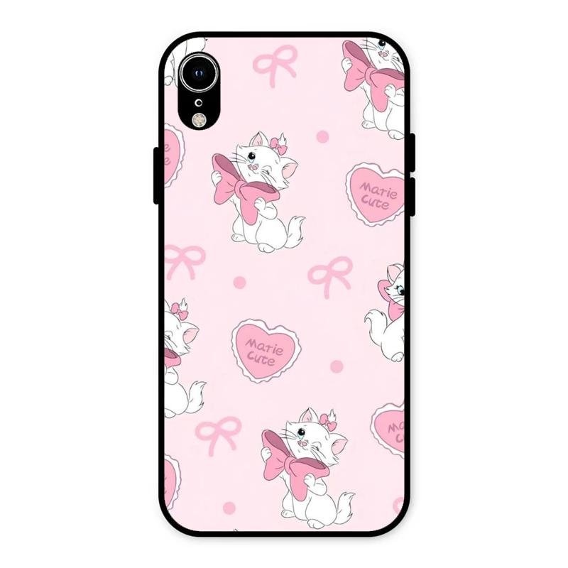 Cute Kitty Bliss Glass Case Cover For iPhone XR
