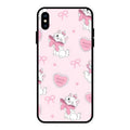 Cute Kitty Bliss Glass Case Cover For iPhone XS Max