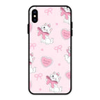 Cute Kitty Bliss Glass Case Cover For iPhone XS Max