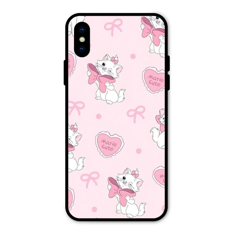 Cute Kitty Bliss Glass Case Cover For iPhone XS