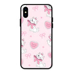 Cute Kitty Bliss Glass Case Cover For iPhone XS