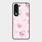 Cute Kitty Bliss Glass Case Cover For Iqoo Z10 Lite