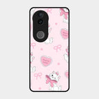 Cute Kitty Bliss Glass Case Cover For Iqoo Z10R