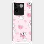 Cute Kitty Bliss Glass Case Cover For Iqoo Z7 Pro 5G