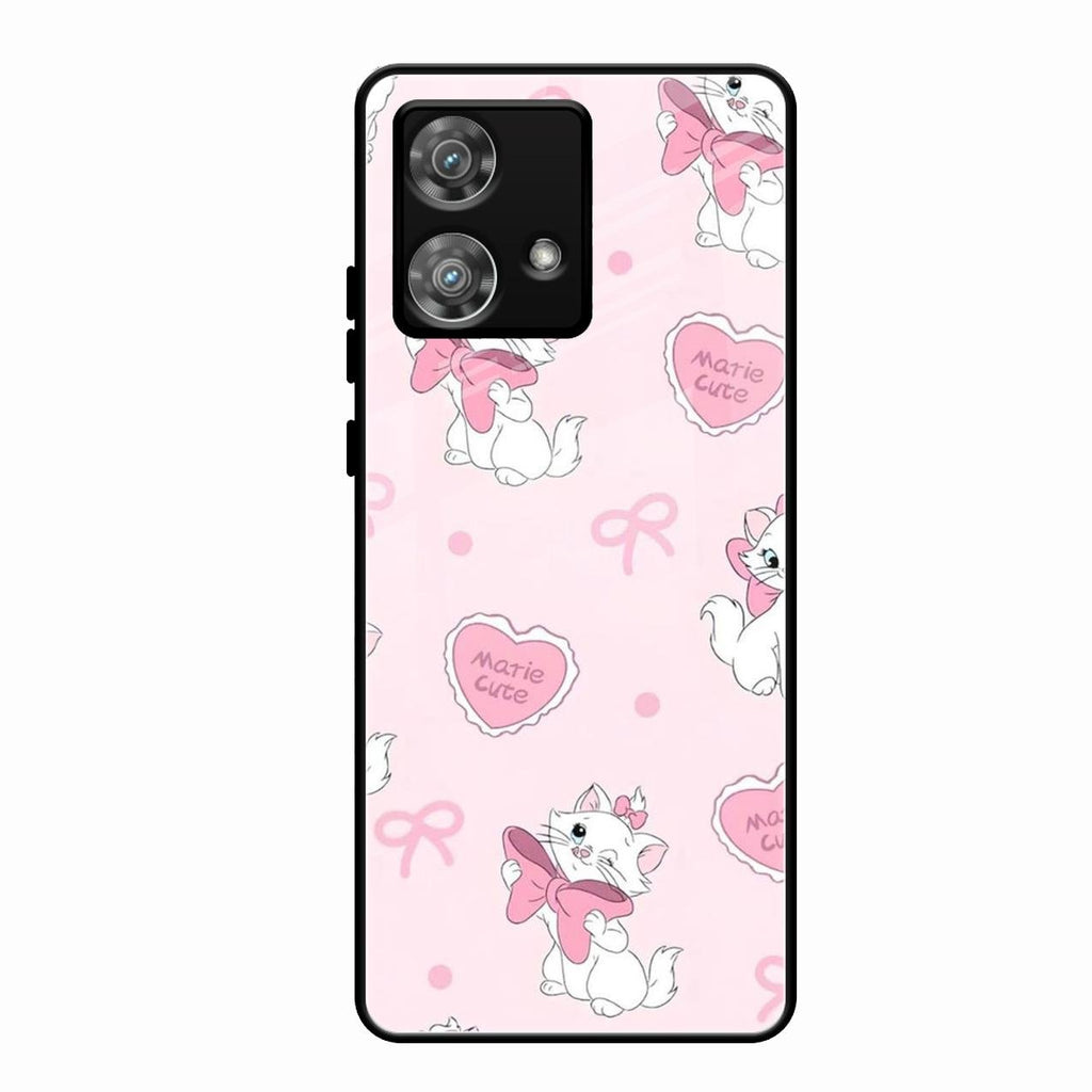Cute Kitty Bliss Glass Case Cover For Motorola Edge 40 5G