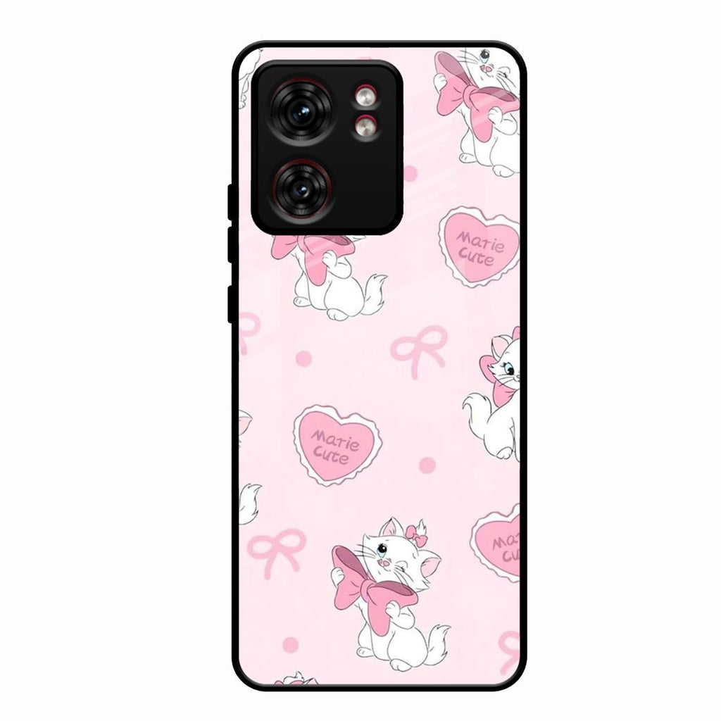 Cute Kitty Bliss Glass Case Cover For Motorola Edge 40