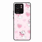 Cute Kitty Bliss Glass Case Cover For Motorola Edge 40
