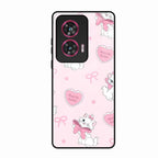 Cute Kitty Bliss Glass Case Cover For Motorola Edge 50 Fusion 5G
