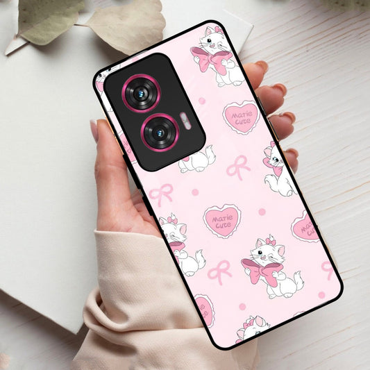 Cute Kitty Bliss Glass Case Cover For Vivo - ShopOnCliQ