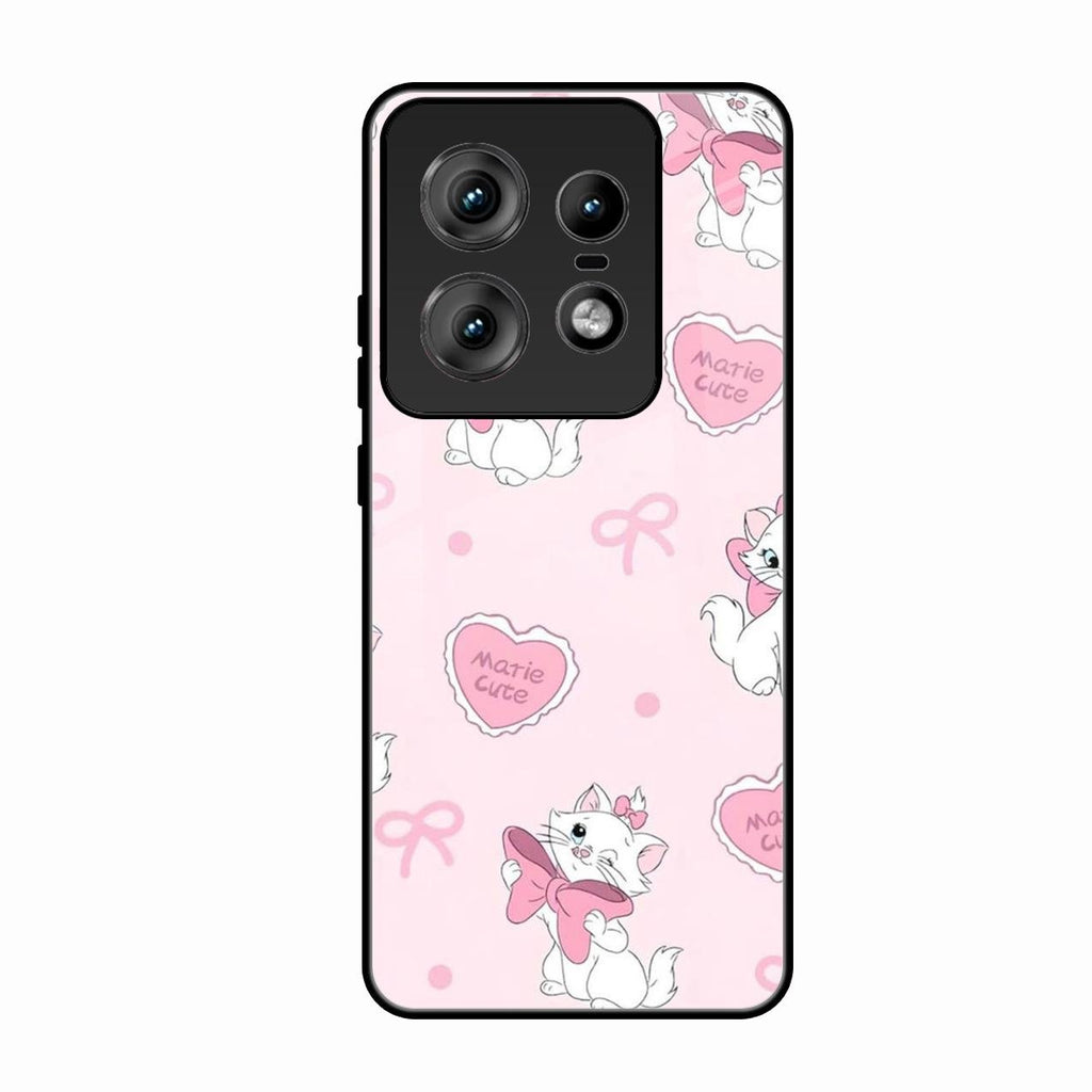 Cute Kitty Bliss Glass Case Cover For Motorola Edge 50 Pro