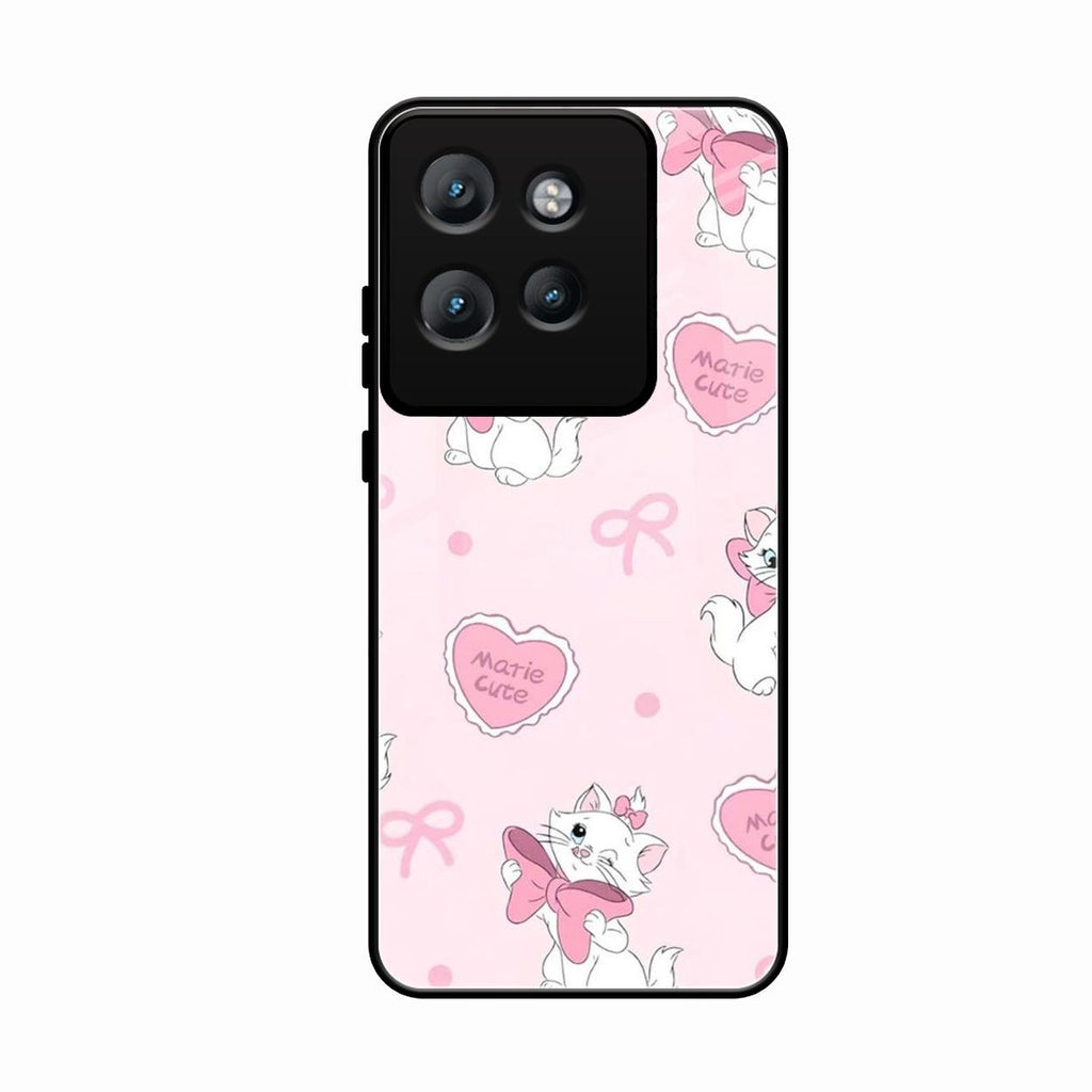 Cute Kitty Bliss Glass Case Cover For Motorola Edge 50