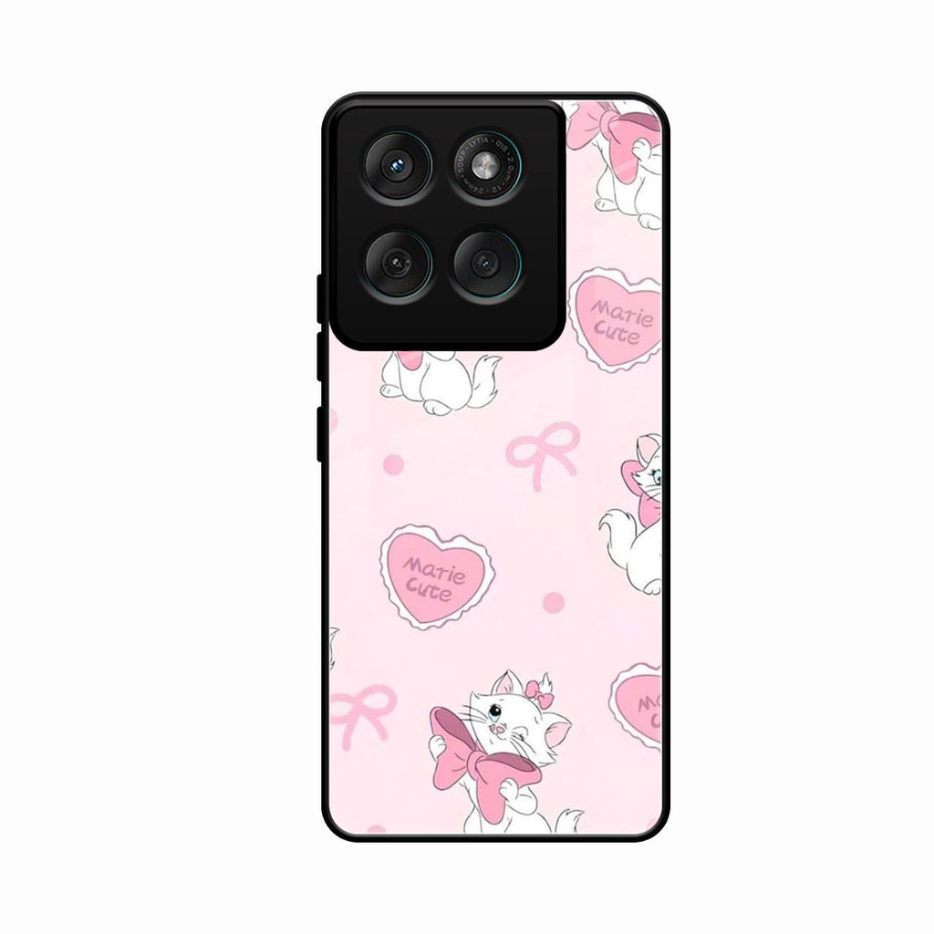 Cute Kitty Bliss Glass Case Cover For Motorola Edge 60 5G