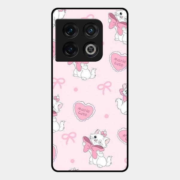 Cute Kitty Bliss Glass Case Cover For Oneplus 10 Pro 5G