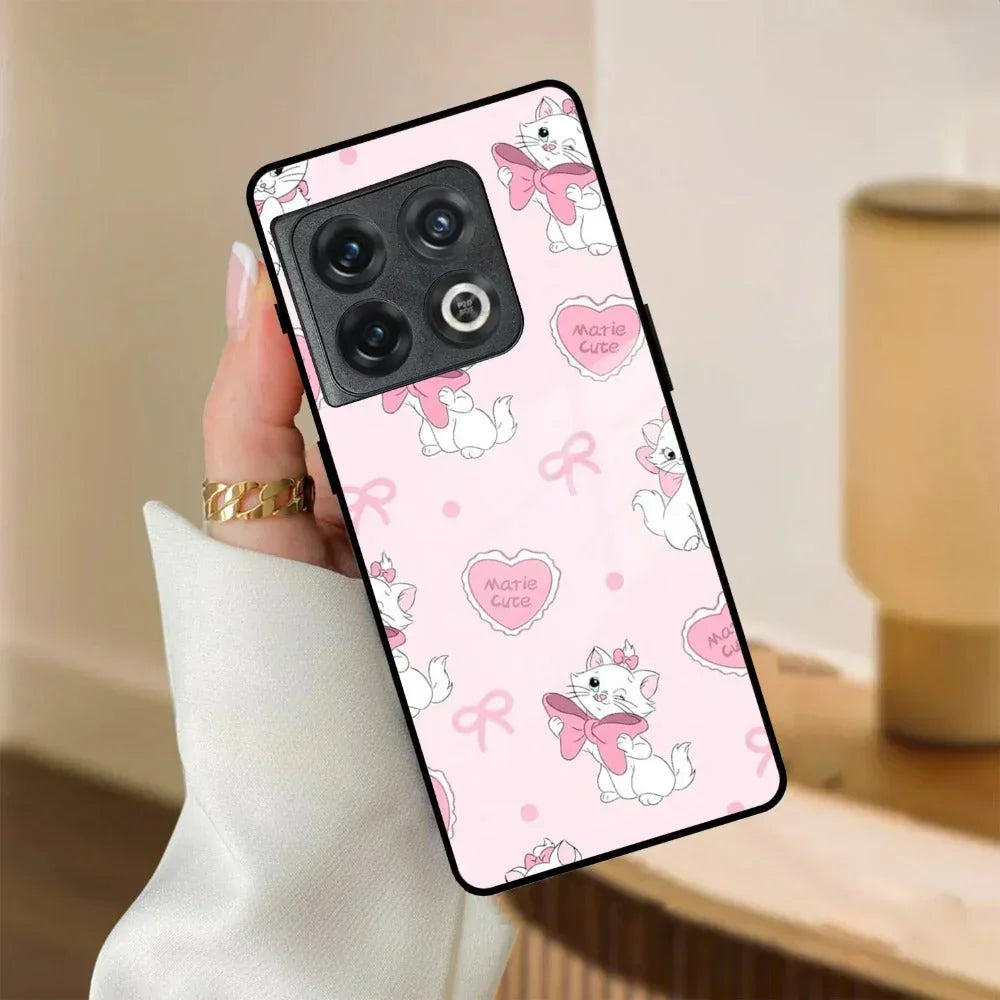 Cute Kitty Bliss Glass Case Cover For Oneplus - ShopOnCliQ