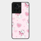 Cute Kitty Bliss Glass Case Cover For Oneplus 10R 5G