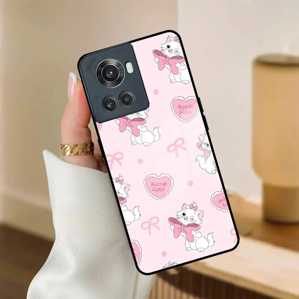 Cute Kitty Bliss Glass Case Cover For Oneplus - ShopOnCliQ