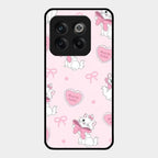Cute Kitty Bliss Glass Case Cover For Oneplus 10T 5G