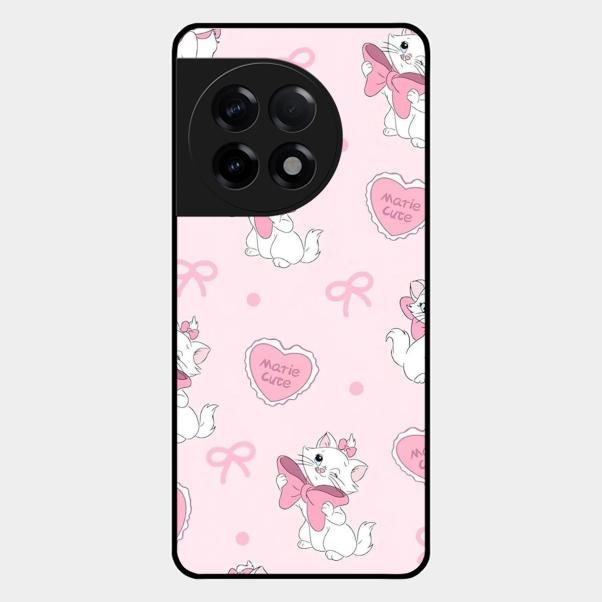 Cute Kitty Bliss Glass Case Cover For Oneplus 11R 5G