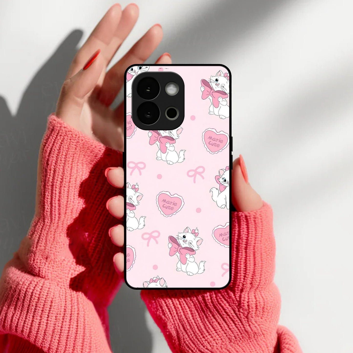 Cute Kitty Bliss Glass Case Cover For Oneplus