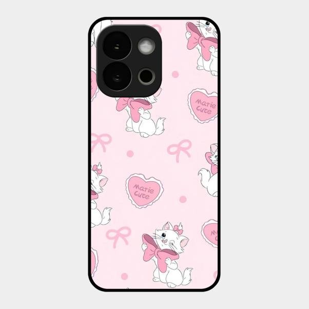 Cute Kitty Bliss Glass Case Cover For Oneplus 13S 5G