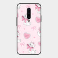 Cute Kitty Bliss Glass Case Cover For Oneplus 7 Pro