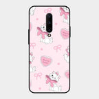 Cute Kitty Bliss Glass Case Cover For Oneplus 7 Pro