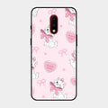 Cute Kitty Bliss Glass Case Cover For Oneplus 7