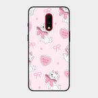 Cute Kitty Bliss Glass Case Cover For Oneplus 7