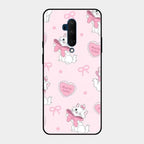 Cute Kitty Bliss Glass Case Cover For Oneplus 7T Pro