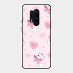 Cute Kitty Bliss Glass Case Cover For Oneplus 8 Pro