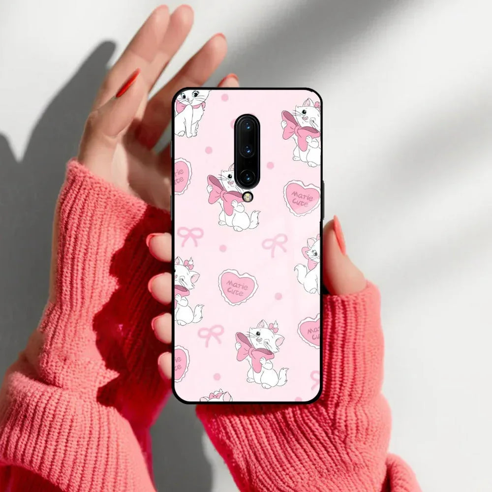 Cute Kitty Bliss Glass Case Cover For Oneplus - ShopOnCliQ
