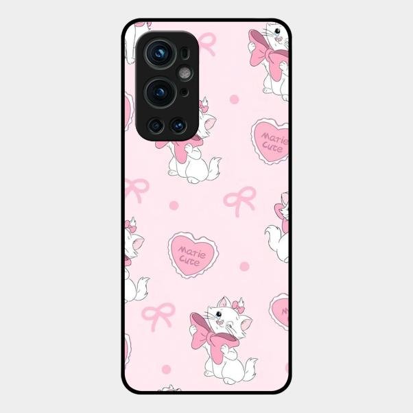 Cute Kitty Bliss Glass Case Cover For Oneplus 9 Pro 5G