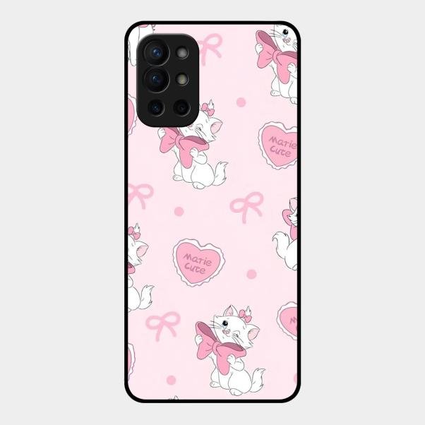 Cute Kitty Bliss Glass Case Cover For Oneplus 9R 5G