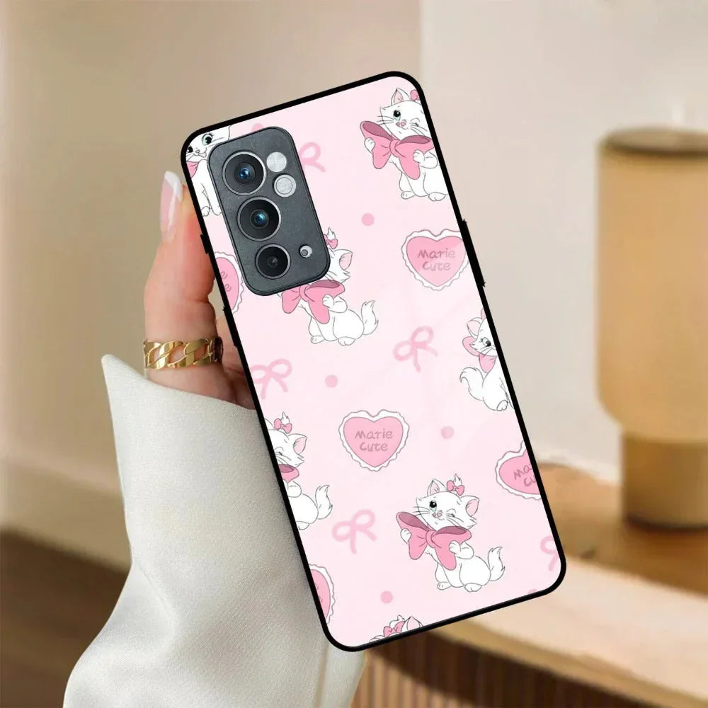 Cute Kitty Bliss Glass Case Cover For Oneplus - ShopOnCliQ