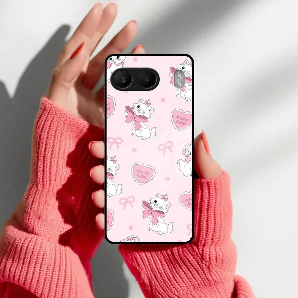 Cute Kitty Bliss Glass Case Cover For Oneplus - ShopOnCliQ