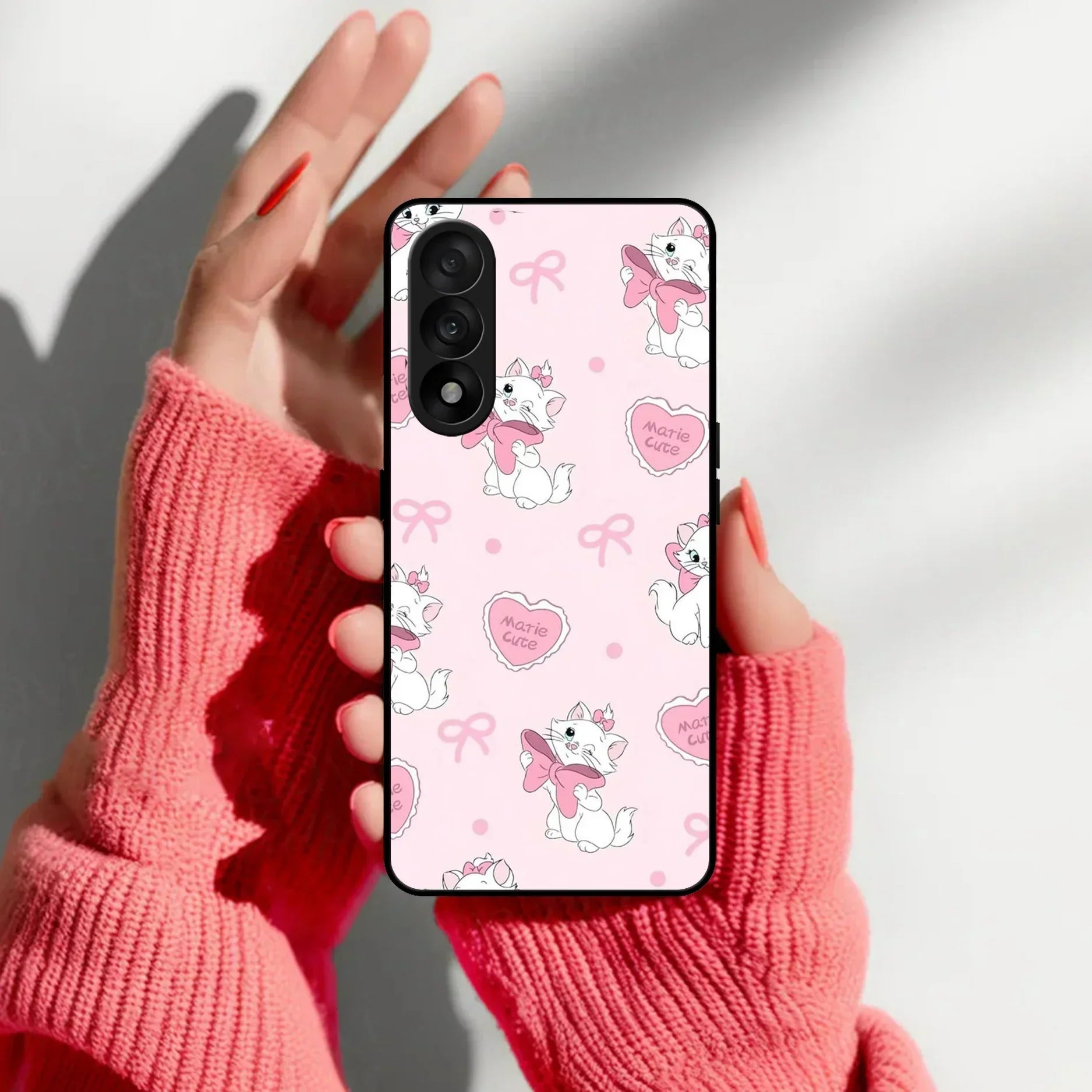Cute Kitty Bliss Glass Case Cover For Oneplus - ShopOnCliQ