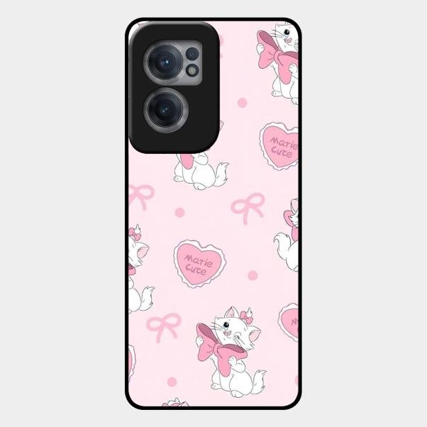 Cute Kitty Bliss Glass Case Cover For Oneplus Nord Ce 2 5G