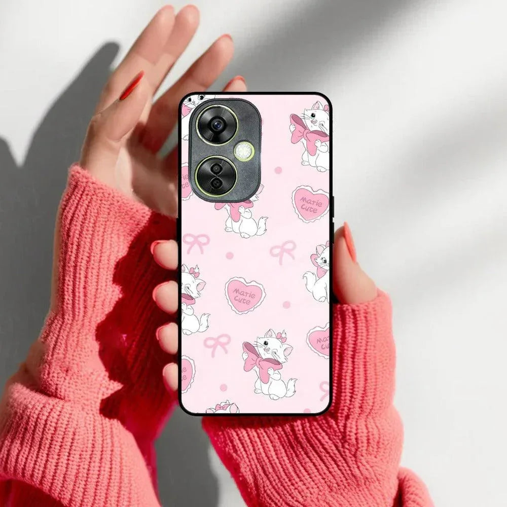 Cute Kitty Bliss Glass Case Cover For Oneplus - ShopOnCliQ