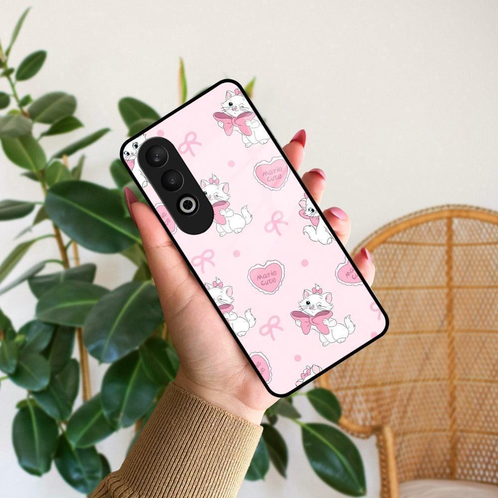 Cute Kitty Bliss Glass Case Cover For Oneplus - ShopOnCliQ