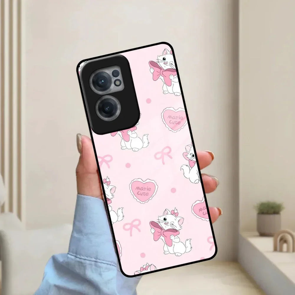 Cute Kitty Bliss Glass Case Cover For Oneplus - ShopOnCliQ