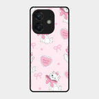 Cute Kitty Bliss Glass Case Cover For Oppo A3X 5G