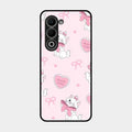 Cute Kitty Bliss Glass Case Cover For Oppo A5 5G