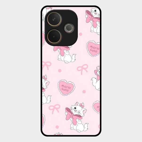 Cute Kitty Bliss Glass Case Cover For Oppo A5 Pro 5G