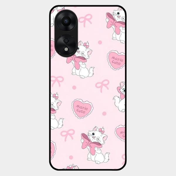 Cute Kitty Bliss Glass Case Cover For Oppo A78 5G